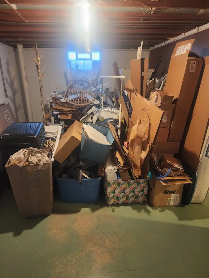 Roll-off dumpster container at job site for 2 Yard Dumpster Rental in Red Chute